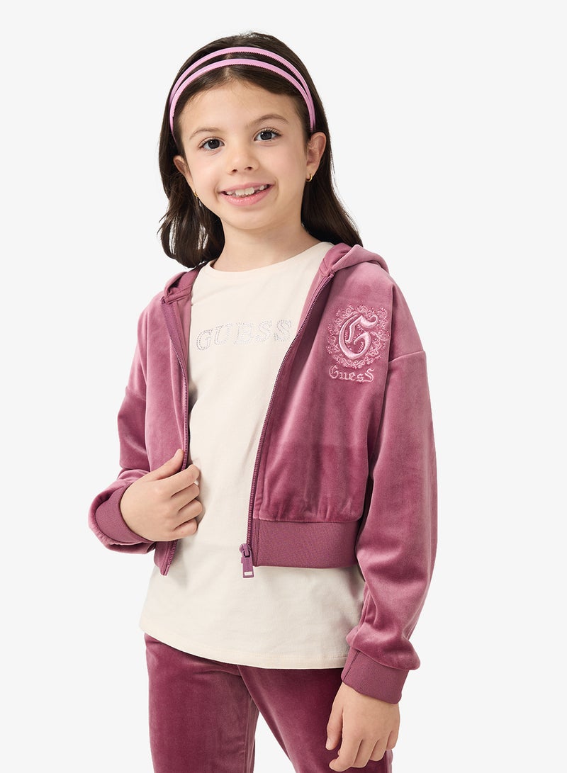 جس سويت شيرت أطفال بياقة مستديرة بطبعة جرافيك - Image 1